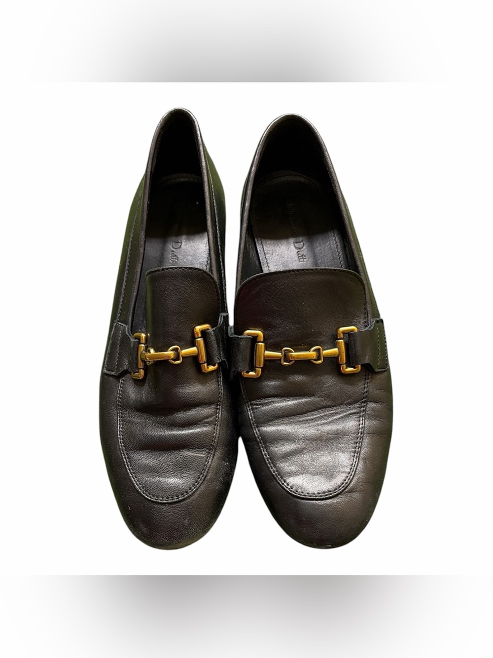 Massimo Dutti Black Leather Horsebit Almond Toe Slip-On Loafer Flats Women 39 - Picture 6 of 6